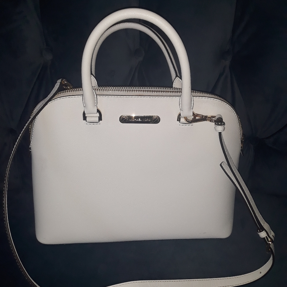 MICHAEL MICHAEL KORS DOME HANDBAG OPTIC WHITE